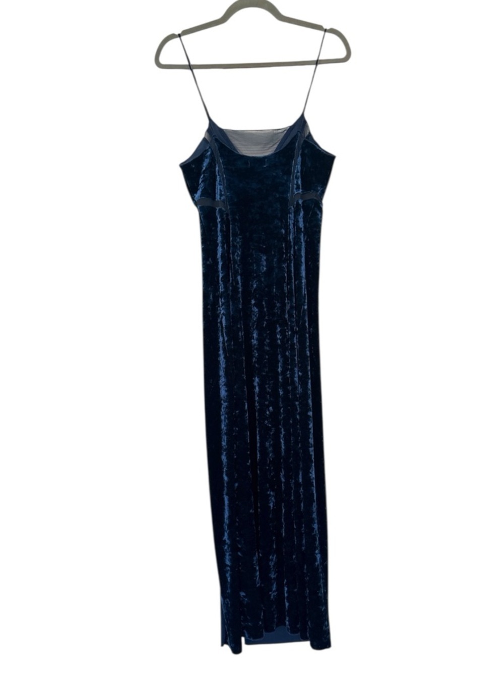 Intimately Free by Free People Moon Child Velvet Mesh Slit Maxi Dress Navy S - Picture 7 of 7